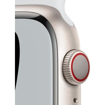 Smartwatch Apple Watch Serie 7 GPS+cellular cassa 45mm in alluminio silver con cinturino Nike platino/nero