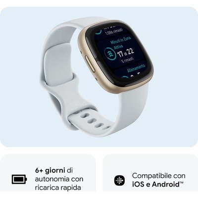 Smartwatch Fitbit Sense 2 blu alluminio