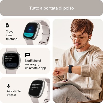 Smartwatch Fitbit Sense 2 white bianco