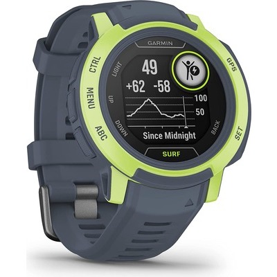 Smartwatch Garmin Instinct 2 surf edition Mavericks grigio scuro/verde lime