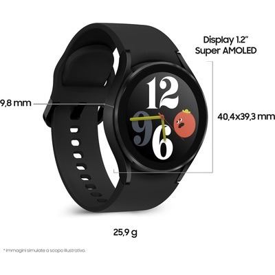 Smartwatch Samsung Galaxy Watch 4 40mm BT black nero