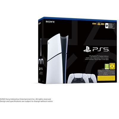 Sony PlayStation PS5 Digital Slim + 2° Controller DualSense White