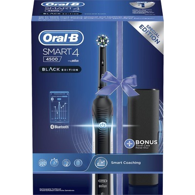 Spazzolino elettrico ricaricabile Oral-B braun smart 4 4500 crossaction black nero