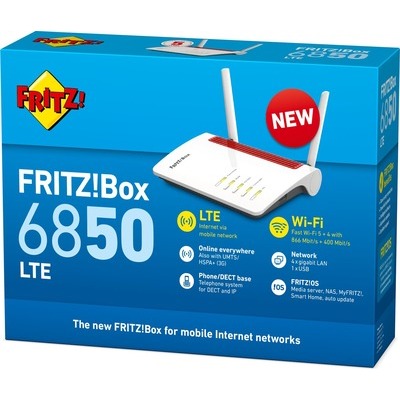 Supporto AVM multibanda FRITZ BOX 6850 LTE con alloggiamento SIM