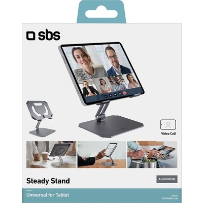 Supporto per Tablet SBS da tavolo in alluminio grigio