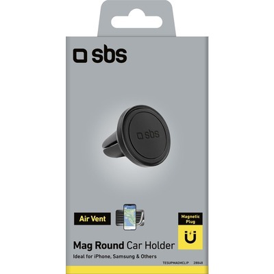 Supporto SBS magnetico mid round a clip per bocchetta aerazione