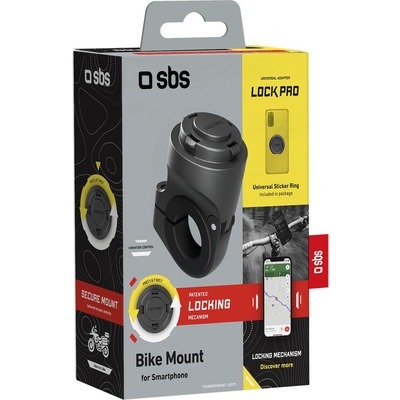 Supporto SBS telefono bici e moto con Sistema LockPro adattatore universal e chiave a brugola per regolazione inclusi