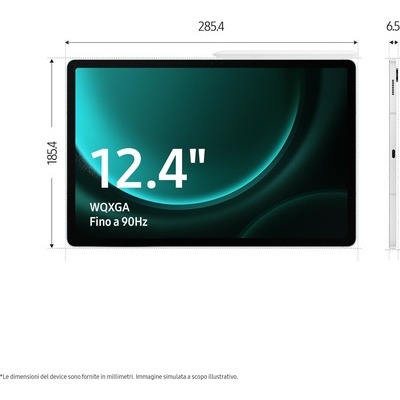 Tablet Samsung Galaxy Tab S9 FE+ 8/128GB Wi-Fi grigio