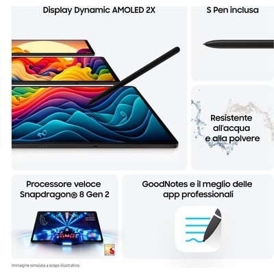Tablet Samsung Galaxy Tab S9 Ultra 12/256GB Wi-Fi grafite