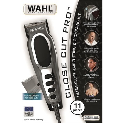 Tagliacapelli a filo Wahl Close Cut Pro kit accessori 6 pettini taglio ultra ravvicinato