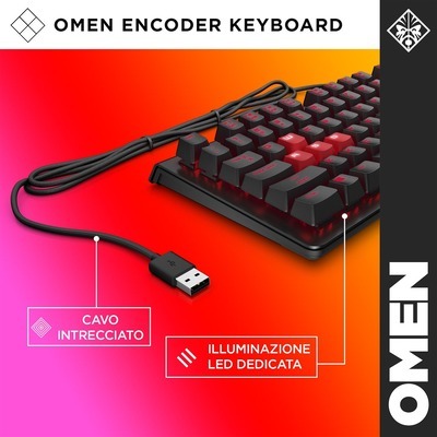 Tastiera HP Omen ENCODER MX red gaming