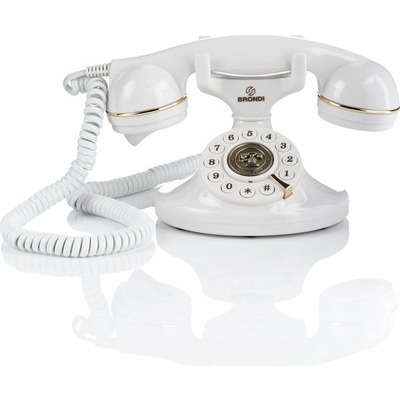Telefono a filo Brondi Vintage 10 white bianco