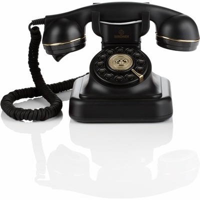 Telefono a filo Brondi Vintage 20 black nero