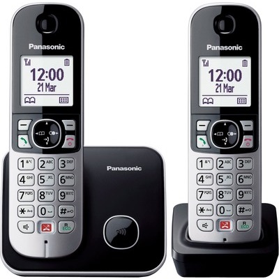 Telefono Cordless Panasonic Duo TG6852JTB nero