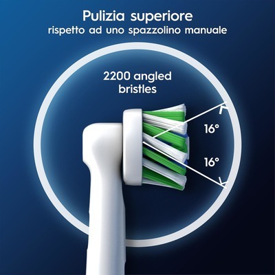 Testine di ricambio Oral-B Braun XF Cross Action confezione 3pz white bianco