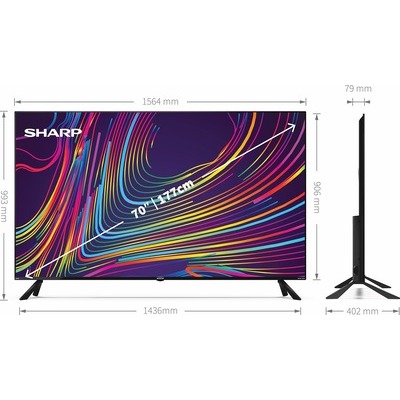 TV LED 4K Android Sharp 70DN5EA