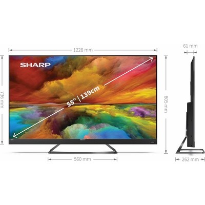 TV LED 4K UHD Android Sharp 50EQ3EA