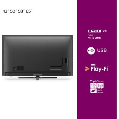 TV LED 4K UHD Android Smart Philips 43PUS8556
