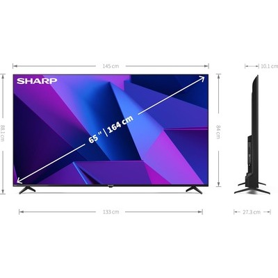 TV LED 4K UHD Android Smart Sharp 65FN7EA