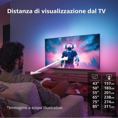 TV LED 4K UHD Smart Philips 43PUS8319 Ambilight