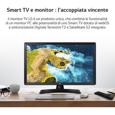 TV LED Monitor Smart LG 24TQ510S-PZ nero