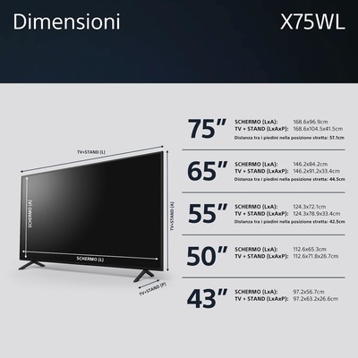 TV LED Smart 4K UHD Sony 43X75W
