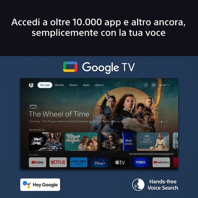 TV QLED Google TV 4K Sony K65XR70 UHD