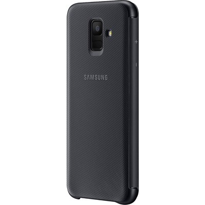 Wallet cover per Samsung Galaxy A6 black nero