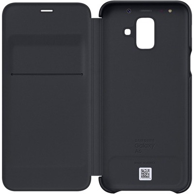 Wallet cover per Samsung Galaxy A6 black nero