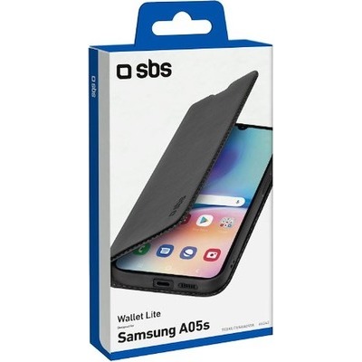 Wallet lite SBS in PU per Samsung Galaxy A05s, nero