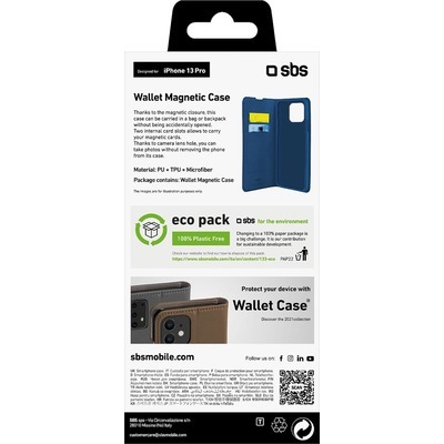 Wallet Lite SBS per iPhone 13 Pro blu
