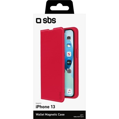 Wallet lite SBS per iPhone 13 rosso