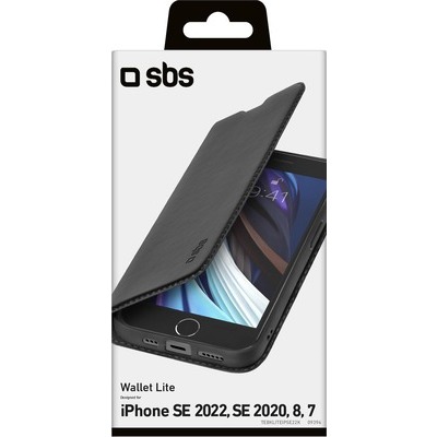 Wallet lite SBS per iPhone SE 2022/2020/iPhone 8/7 nero