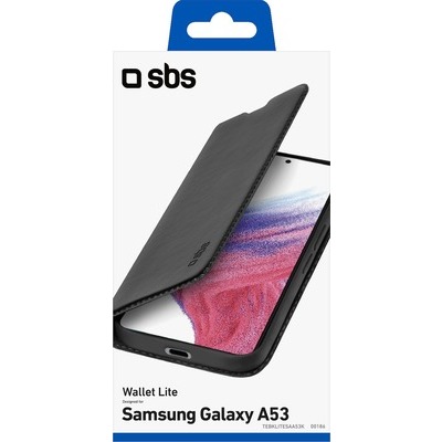 Wallet lite SBS per Samsung A53 black nero