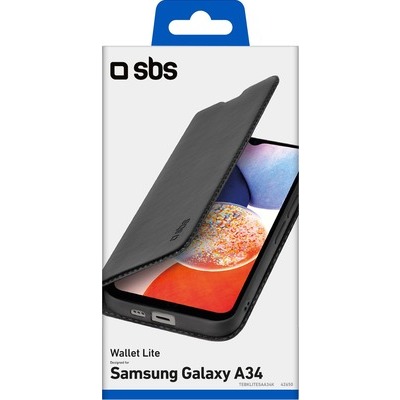 Wallet Lite SBS per Samsung Galaxy A34 nero