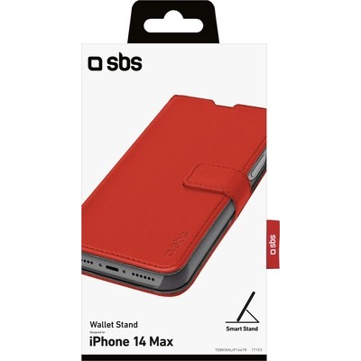 Wallet SBS per iPhone 14 Plus rosso
